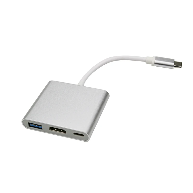 HDMI type-C адаптер для док-станции HD передача для пульта USB-C, ТВ HDMI конвертер адаптер для MacBook Xiaomi ноутбук телефон - Цвет: Silver