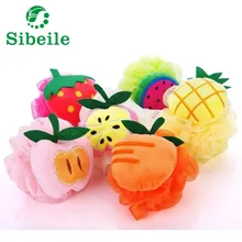 SBLE 6 pics фруктовый мяч для ванной детское банное полотенце с милыми цветами милая форма в виде фруктов банные кисточки для затирания губки для душа мягкие прочные