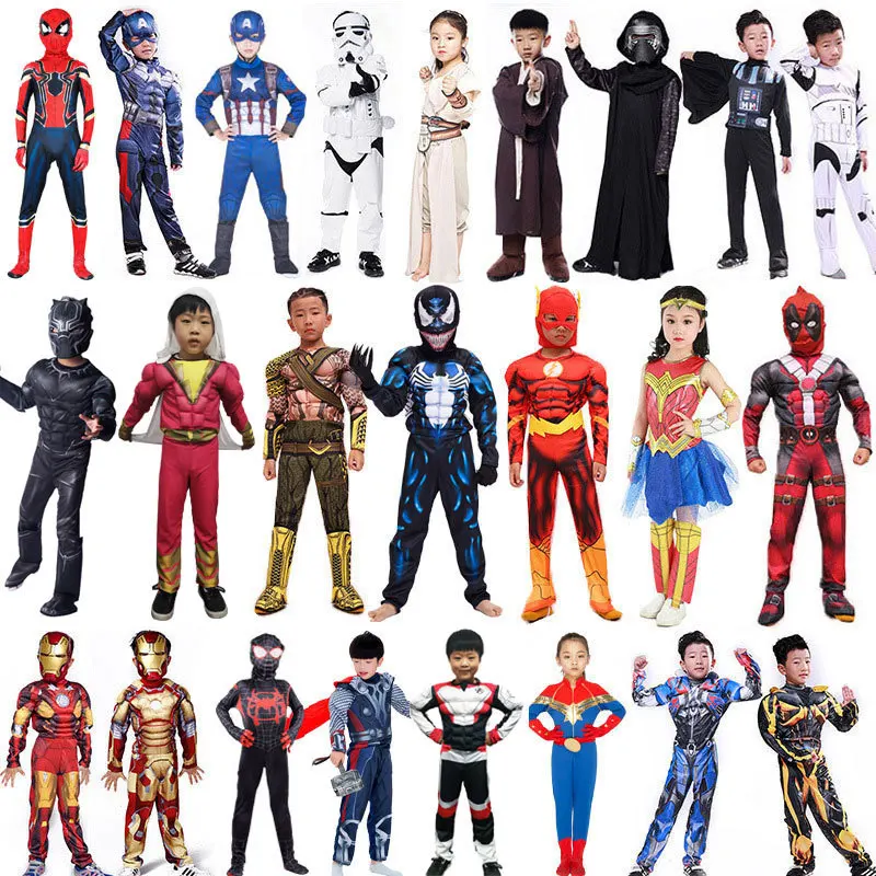 

Movie The Avengers Superhero Captian America Iron Man Spider-man Shazam Thor Captain Marvel Fantasia Fancy Dress Costume