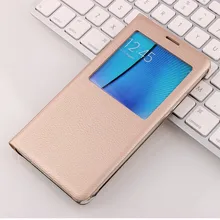 Чехол-Кошелек с откидной крышкой для Galaxy S9 Plus, умный чехол из искусственной кожи с открытым окошком для samsung Galaxy S8+ S7 Edge S6 Plus Note 8, 3, 4, 5