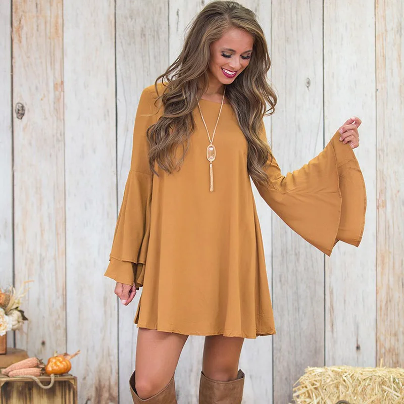 long loose sleeve dress