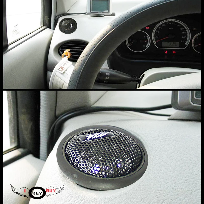 I Key Buy 1Pair Universal Cars Super Dome Tweeter Audio Speaker Perfect Sound Klaxon High Quality Car Electronics 120W 4Ohm