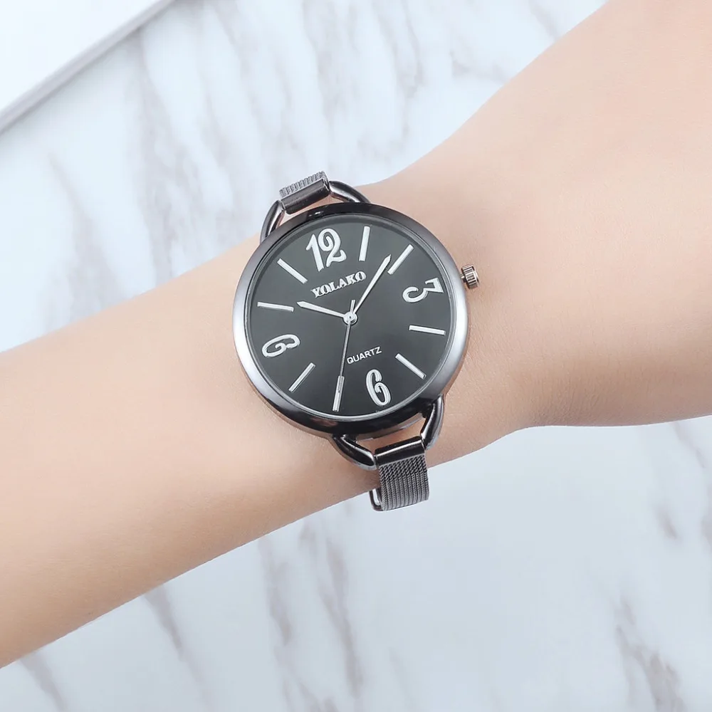 

Mirror Quartz Fine Strap Watch Slim Luxury Stainless Steel Mesh With Simple Band Casual Clock Wrist Watch Relogio Feminino 4EA