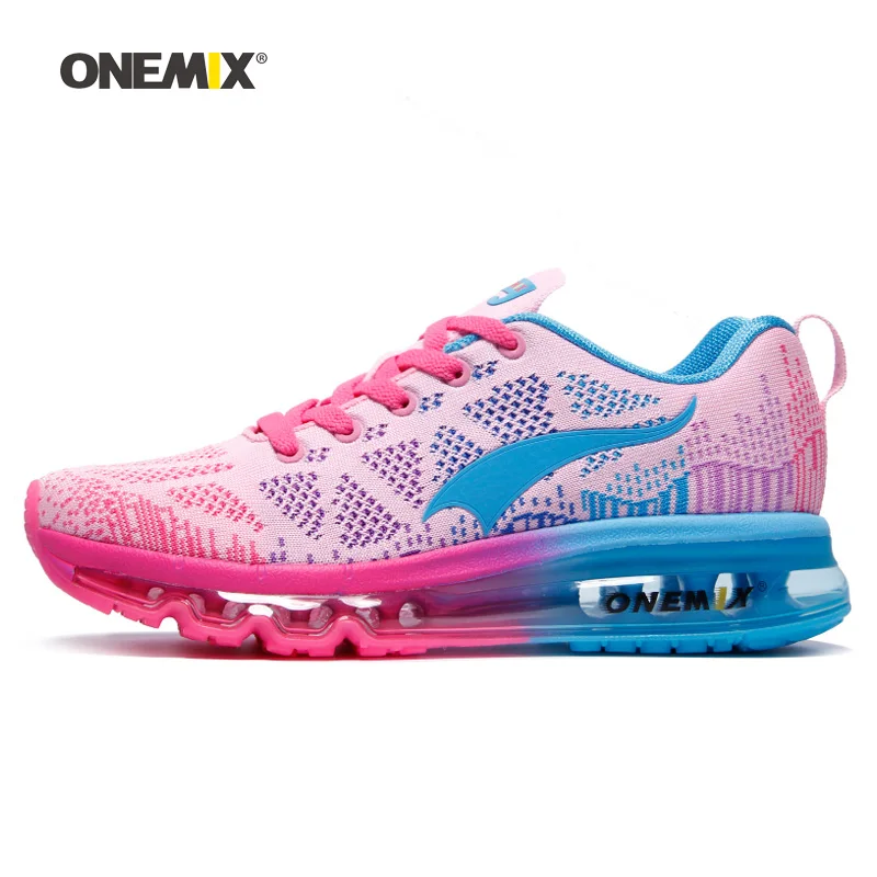 ONEMIX мужские кроссовки для женщин Красивые Zapatillas спортивные кроссовки черные спортивные с воздушной подушкой уличные беговые кроссовки для ходьбы - Цвет: Pink