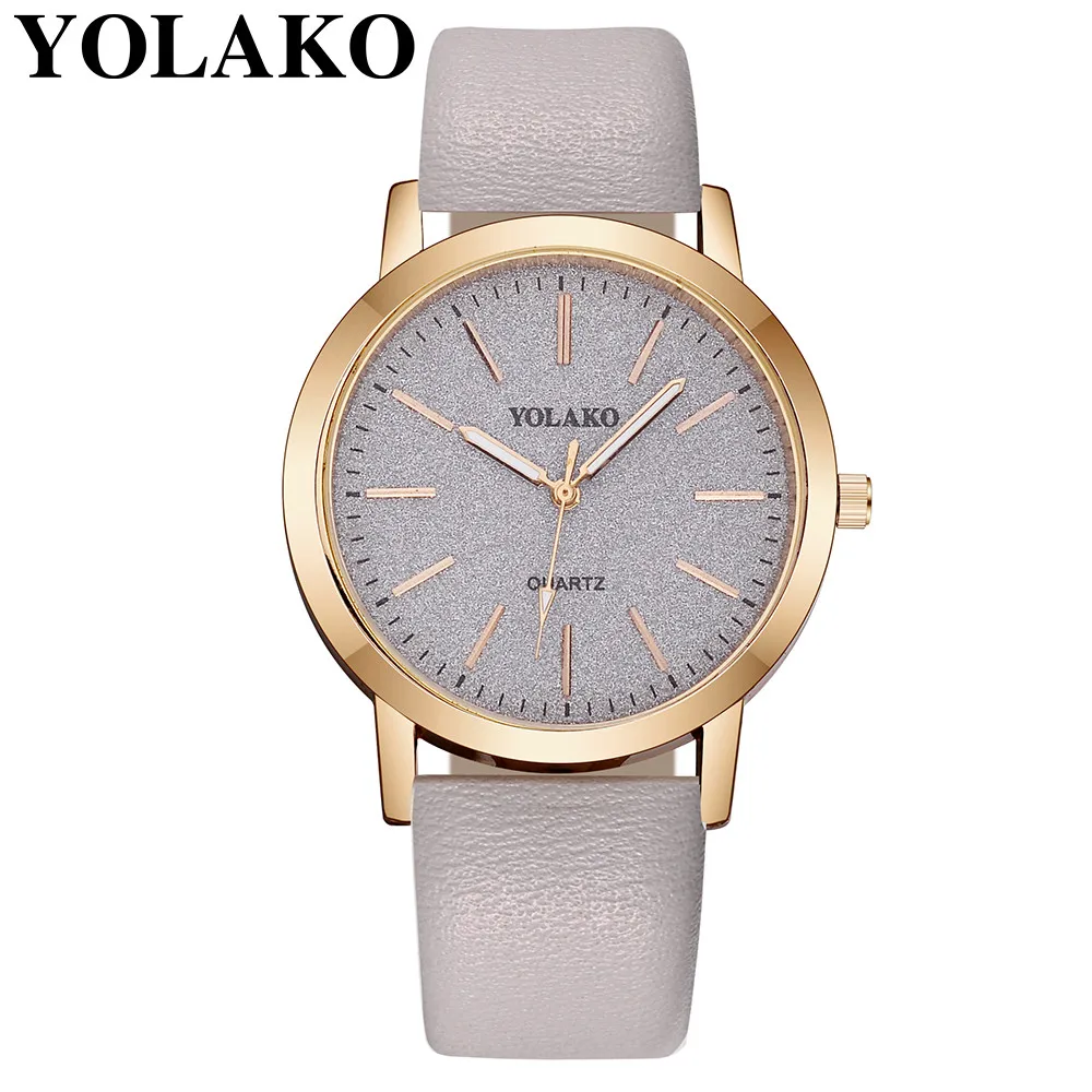 Relogiio feminino reloj mujer YOLAKO Женские повседневные кварцевые часы с кожаным ремешком звездное небо аналоговые наручные часы женские часы