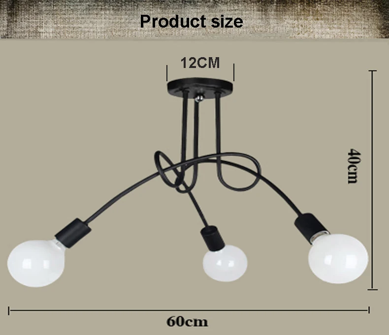 Винтажные потолочные светильники, потолочное освещение, черные креативные потолочные светильники, Светильники для гостиной, Lustre