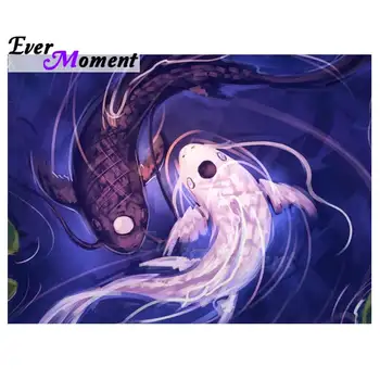 

Ever Moment Diamond Painting Tai Chi Fish Picture Of Rhinestone Full Square Drill Cross Stitch Diamond Embroidery Decor 3F473