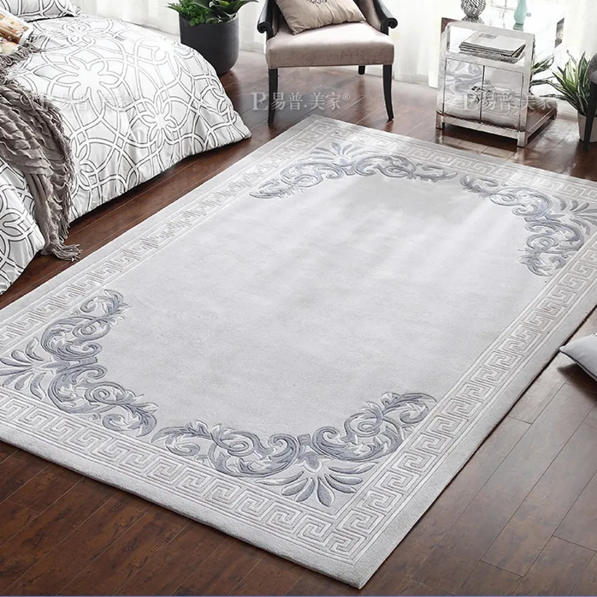 Классический прикроватный ковер большого размера, 80% шерсть, винтажный ковер для гостиной, ковер для журнального столика, коврик для украшения дома