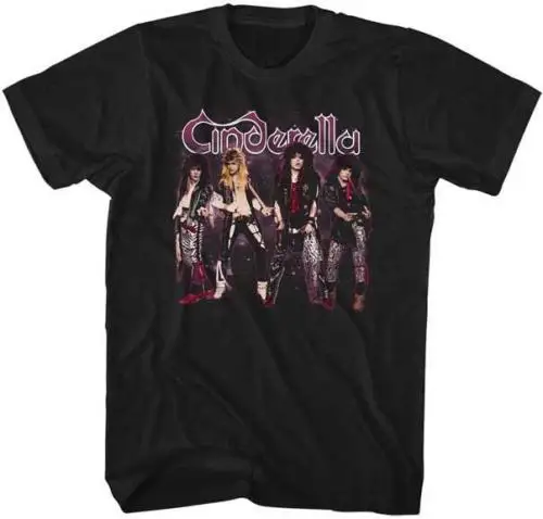 

Cinderella Group Photo Glam Hair Heavy Metal Classic Rock Band Concert T Shirt