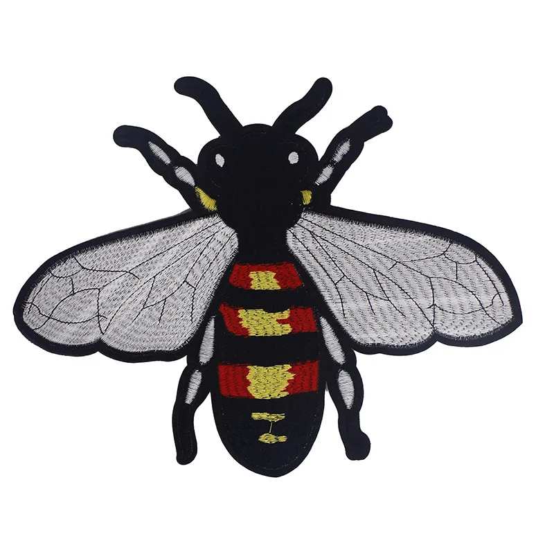 

10pieces Big Bee Large Patch Embroidered Applique Sew On Patches Lace Fabric Motifs Diy Sewing for Coat Jacket Clothing TH233