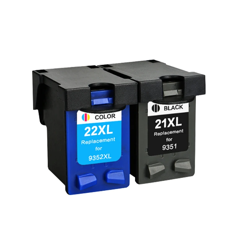 2 Pcs Ink Cartridge for HP 21 22 XL for HP Deskjet 3915 D1530 D1320