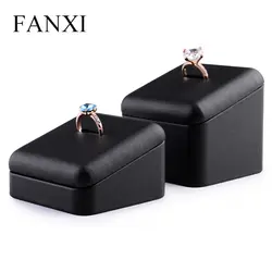 FANXI высокое качество из искусственной кожи 2 шт. Jewelry Дисплей подставка для счетчик магазин кольцо держатель Экспонент кольцо Дисплей полки