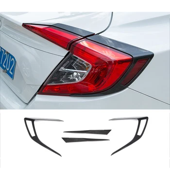

Car Styling Carbon Fiber Lines Scratch Resistant Car Rear Fog Lamps Stickers For 10th HONDA CIVIC Car Taillight Stickers
