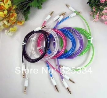 

1M Double Layer 3.5mm Male to Male Stereo Aux Audio Cable for iPhone iPod MP3 DHL FEDEX free 100pcs