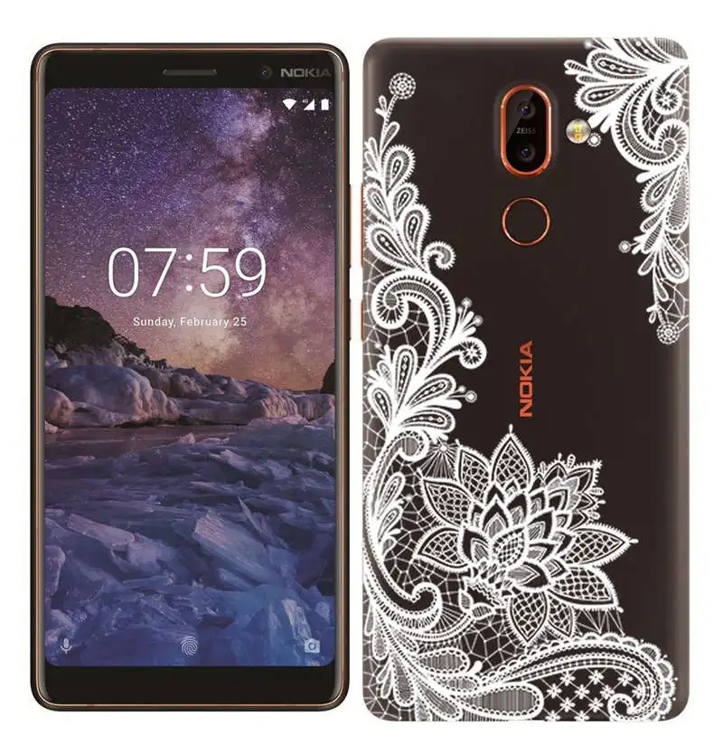 Silicone Case for Nokia 7 Plus 2.1 3.1 5.1 6.1 Soft TPU Painted Fundas for Nokia 3 5 6 7 8 Transparent Cover for Nokia X6 Shell  (2)