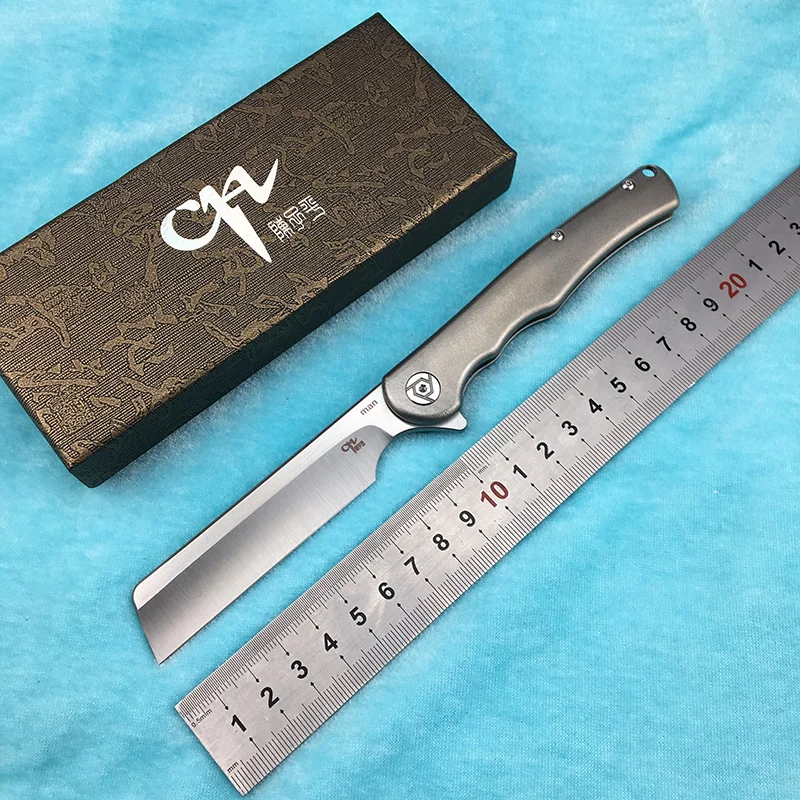 

CH MAN Flipper folding knife S35VN blade bearing ball bearing titanium alloy handle outdoor camping fruit knife EDC tool