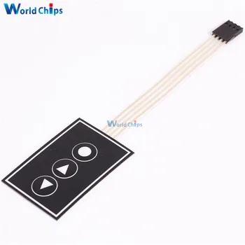 

1x3 Matrix Array Membrane Switch Keypad 3 Keys Keyboard 1*3 Keys Display Switch Control Panel For DIY