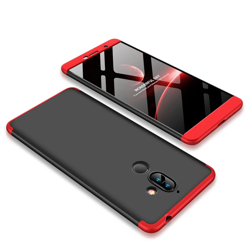 For Nokia 7 Plus 2018 Case 360 Degree Full Body Hard Cover Case For Nokia 7 Plus 7+ Hybrid Shockproof Case With Tempered Glass