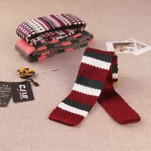 Абсолютно мужской s вязаный тонкий галстук для мужчин повседневная тканая Полиэстер Тонкие шейные платки Модный Полосатый мужской галстук для свадьбы