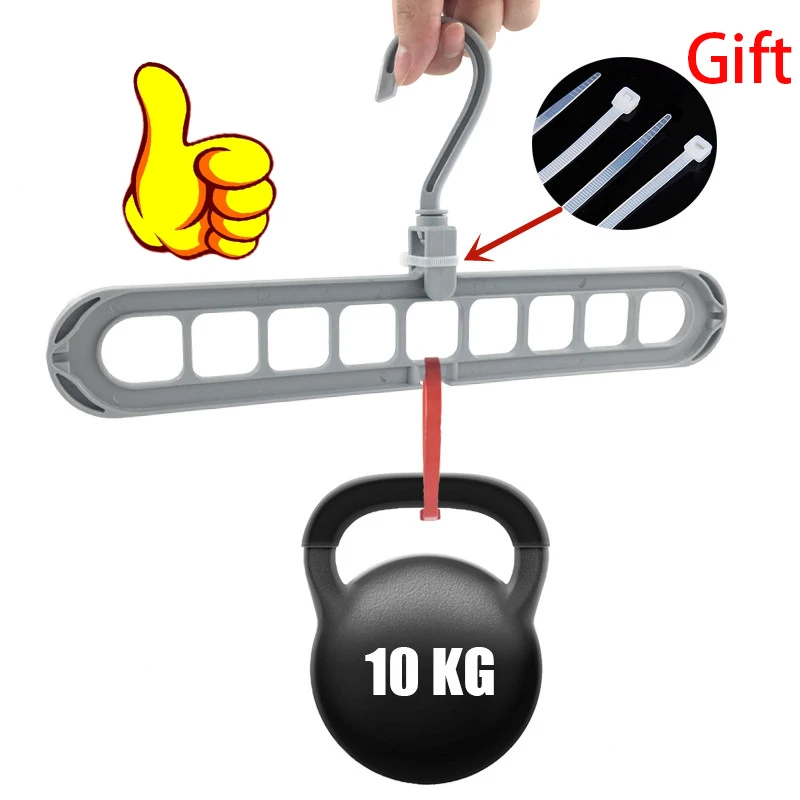 Multi-Port Circle Clothes Hanger Drying Rack - Multifunctional Plastic Storage for Home image 6