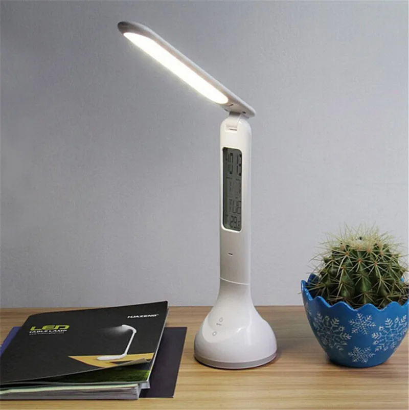 Eye Protection Led Desk Lamp With Clock Calendar Portable Rgb Table Eye Protection Led Desk Lamp With Clock Calendar Portable Rgb Table Folding Dimmable Light Book Reading In Lamps From Lights