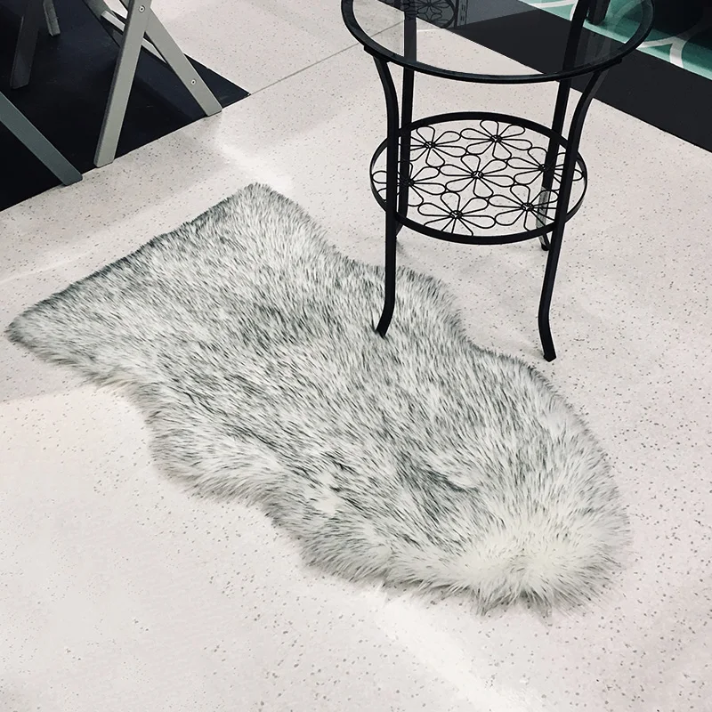 

Soft Artificial Sheepskin Carpet Rugs For Bedroom Living Room Kids Room Home Warm Plush Floor Silky Washable Faux Fur ROWNFUR