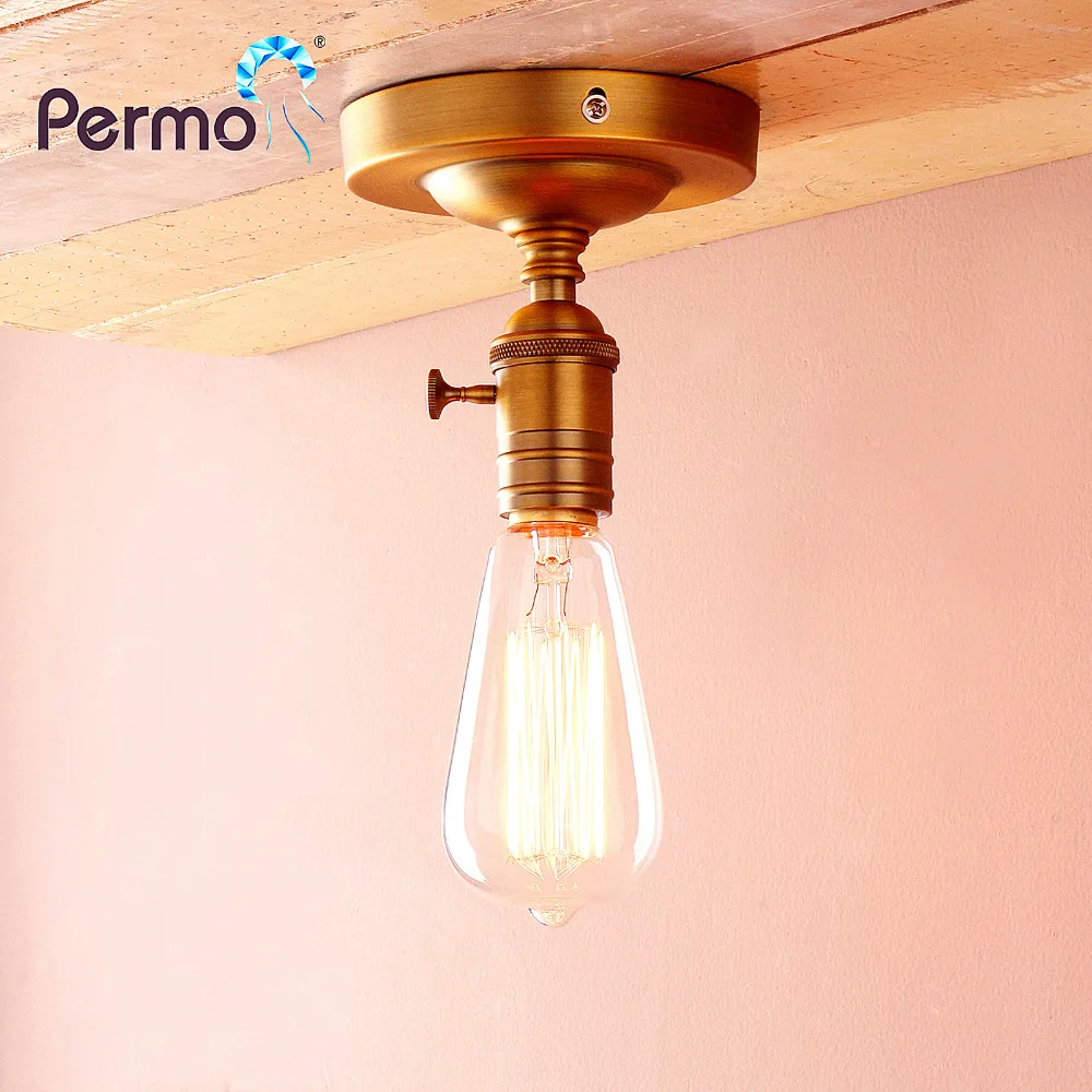 

Permo Vintage Sconce Wall Light Loft E27 Wall Lamp Plated Iron Retro Industrial New Year Christmas Decorations For Home
