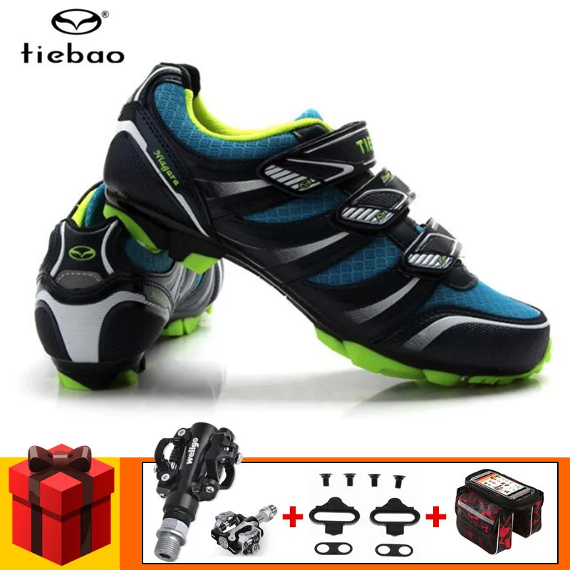 

Tiebao cycling shoes add SPD pedals set men sneakers women breathable self-locking zapatillas ciclismo mtb mountain bike shoes