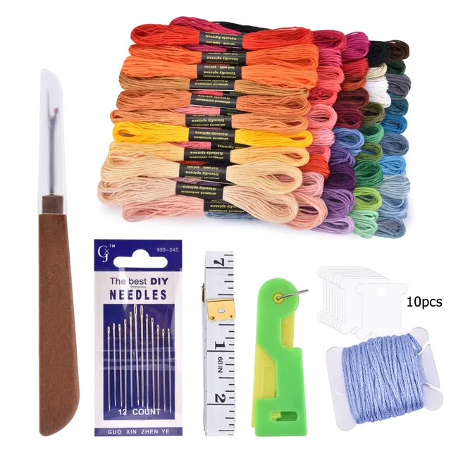 Cross Stitch Tool Set Thread Embroidery Needle Set DIY Sewing Accessory with Stitch Remover