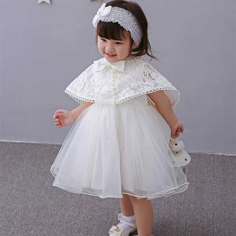 

Latest Set Of One Year Old Baby Girl Birthday Dress Princess Wedding Vestidos Tutu 2019 Baby Baptism Clothes ABF164701