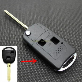

PINECONE for TOYOTA TARAGO CAMRY COROLLA AVENSIS RAV4 AVALON ECHO Car Key 2 Buttons Modified Remote Key Shell Case With Blade