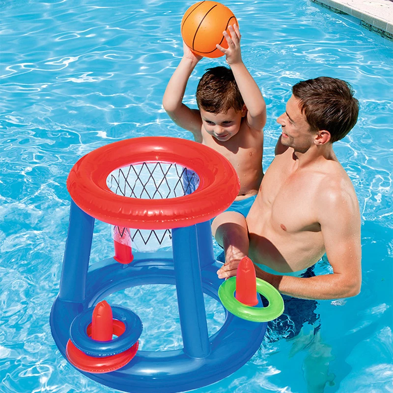 Children's Water Basketball Hoop Pool Float Inflatable Swim Toy Fun Baby Swimming Play Game Beach Toys | Спорт и развлечения