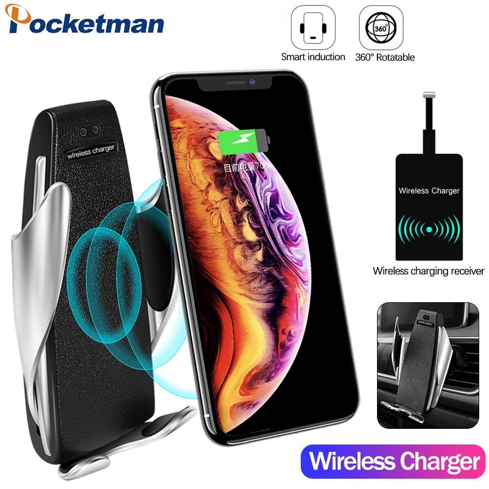 

2019 NEW Wireless charging Phone Holder smart sensor phone holder Automatic induction for iPhone xr Huawei Samsung Smart Phone