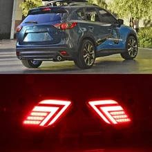 Автомобильный мигающий 2 шт. светодиодный фонарь-отражатель, задний противотуманный фонарь, светильник заднего бампера, тормозной светильник для Mazda CX-5 CX5 2013