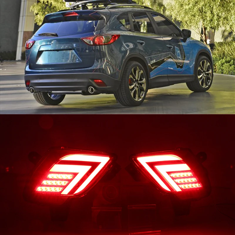 

Car Flashing 2Pcs LED Reflector Lamp Rear Fog Lamp Rear Bumper Light Brake Light For Mazda CX-5 CX5 2013 2014 2015 2016