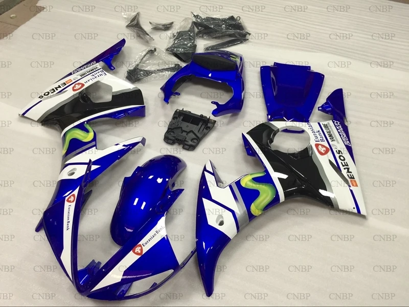 YZF R6 2003 полный корпус наборы YZFR6 2005 синий белый мотоцикл обтекатель для YAMAHA 2004