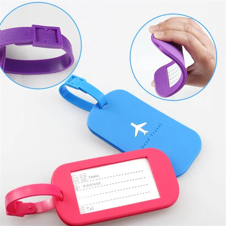 Portable Fashionable Silicone Travel Luggage Tags Baggage Suitcase Bag