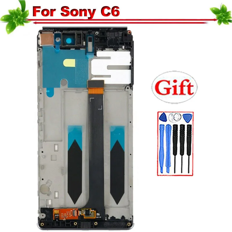 

for Sony Xperia C6 LCD Display Touch Screen Digitizer Assembly for Sony Xperia XA Ultra F3211 F3212 Lcd Display With Frame