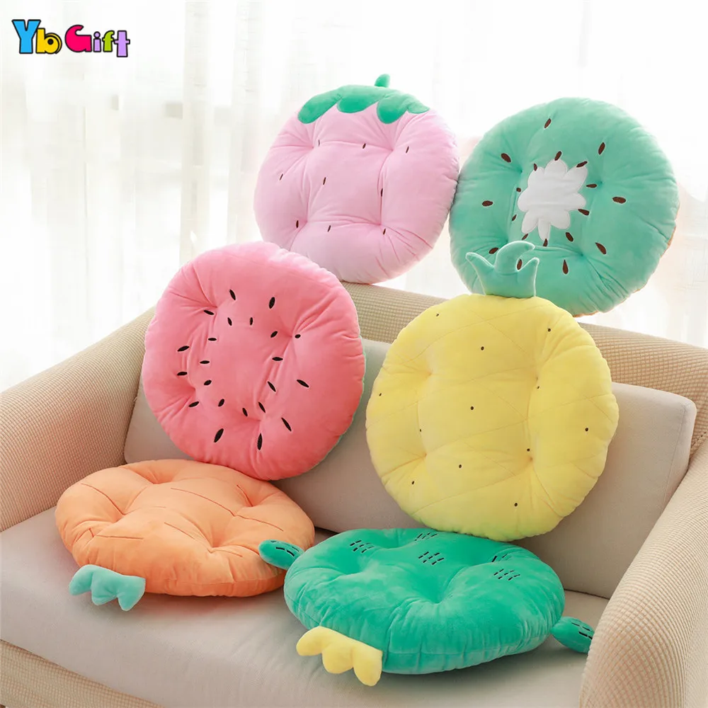 

Yb Gift Cartoon Fruits Food Strawberry pineapple cactus Carrot Toys Stuffed Plush Seats Chair Cushion Pillows Home Desk Decor