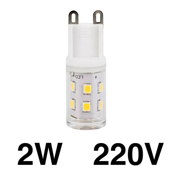 2W 220V G9 светодиодный светильник без мерцания 2 Вт 4 Вт 6 Вт 8 Вт 220 В керамическая лампа SMD2835/COB 3 Вт светильник для замены галогенной люстры теплый белый холодный белый - Испускаемый цвет: 2W 220V