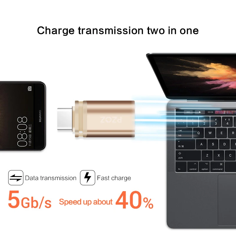 PZOZ переходник usb type c 3 0 otg micro зарядный преобразователь данных Тип microusb usbc для samsung