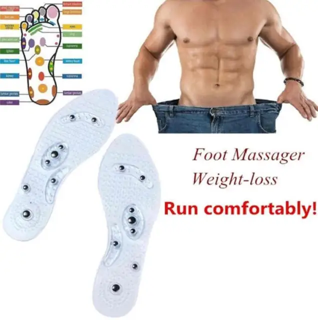 1 Pair Shoe Gel Insoles Feet Magnetic Therapy for Men 2