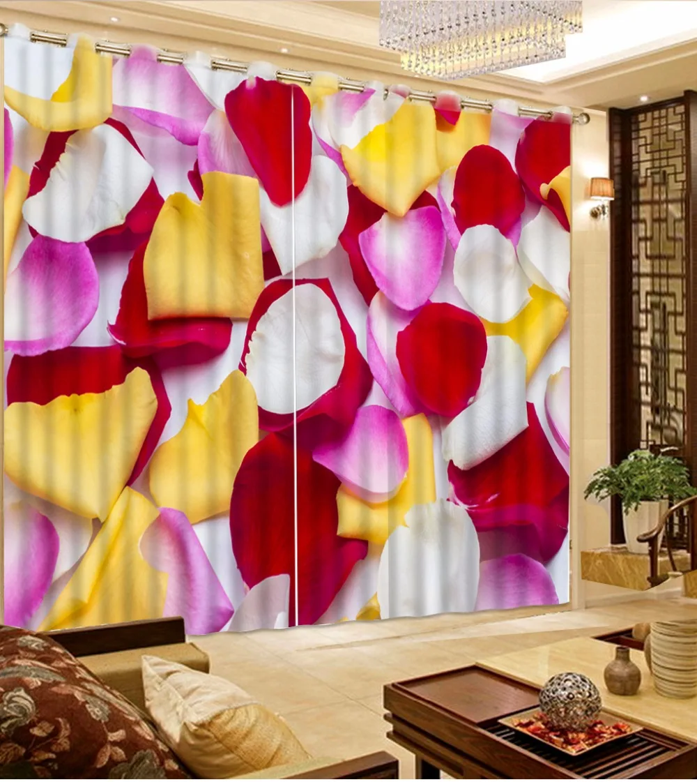 Home Curtains 3d Romantic Bedroom Living Room Curtains Drapes