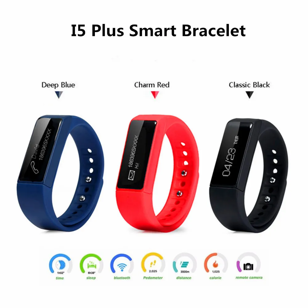 Смарт-Группы Iwown i5 плюс смарт часы iwown i5plus Оригинальный Браслет Bluetooth 4.0 Монитор Сна Браслет Мини-Активных Трекер