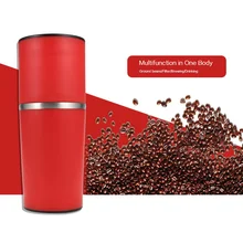 Портативная многофункциональная кофемолка Вакуумная чашка керамический шлифовальный механизм фильтр-воронка из нержавеющей стали ручная кофемолка