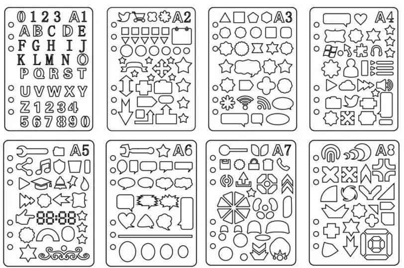 Diy Мягкие пластиковые трафареты для скрапбукинга, bullet journal A5 Размер детский трафарет для рисования шаблон для рисования