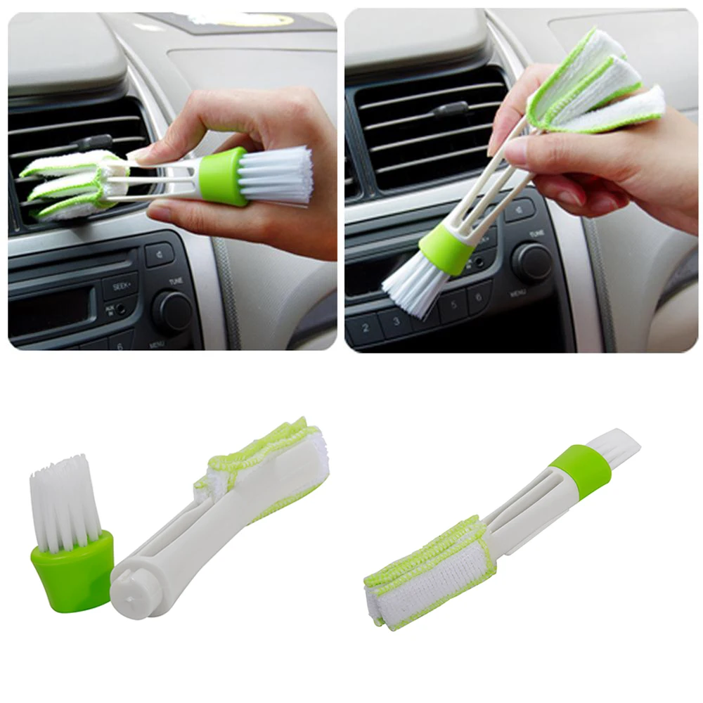 

1 Pcs New Double Ended Car Vent Brush Computer Keyboard Mini Dust Cleaner Window Air Con Brush Dust Cleaner