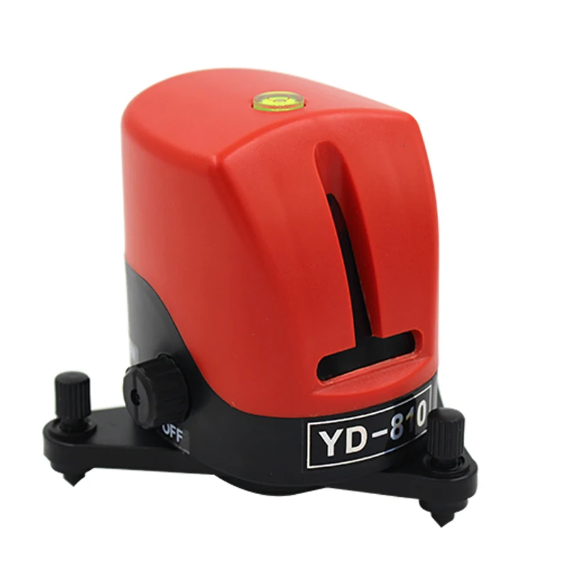 YD-810 360 градусов самонивелирующийся Крест Красный лазерный уровень длина волны 635nm 1V1H красный 2 линии 1 точка мини портативный инструмент