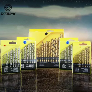 

13 PCS Metric System Durable Titanium Quick Change Twist Drill Bits Set Tool Mini Electric Drill Bit Tools