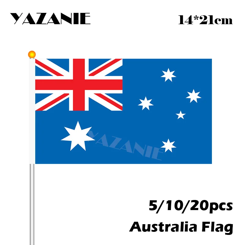Yazanie 14 21cm 5 10 20pcs Australia Hand Flag National Flag